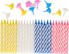 Haza-Witbaard Gekleurde verjaardag taartkaarsjes - 48x stuks - mini kaarsjes - voor taart en gebak