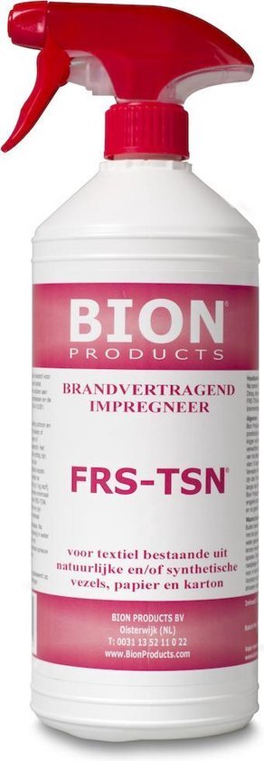 Bion Products Brandvertrager FRS-TSN 1 liter Brandvertragend impregneer voor Textiel Papier en Karton