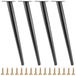 Omgoods - Set van 4 schuine kegelvormige tafelpoten 40 cm - Stalen meubelpoten met krasbestendige doppen