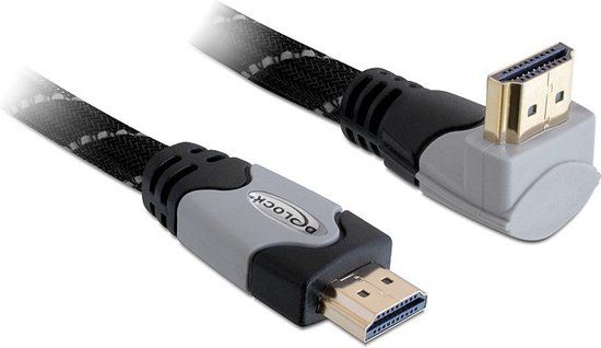 Delock 3m High Speed HDMI 1.4 HDMI Kabel Zwart, Grijs
