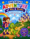 Coloring book for children aged 4–7: The Great Adventure of Mia & Drako