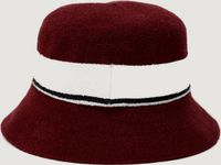 Kangol Gestreepte Bob Muts Vrouwen Bordeaux Katoen S