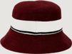 Kangol Gestreepte Bob Muts Vrouwen Bordeaux Katoen S