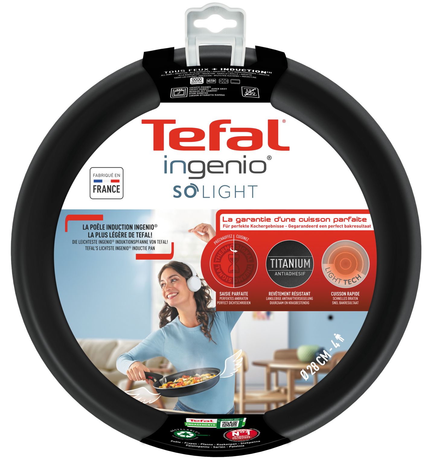 Tefal Ingenio So'Light koekenpan 28 cm - inductie
