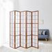 Homestyle4u Paravent - 220x175 cm - marron - 5 pièces - Shoji