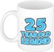 Bellatio Decorations Verjaardag cadeau mok 25 jaar - al zo oud - legende - blauw - 300 ml - keramiek
