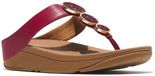 FitFlop Halo Bead-Circle Metallic Toe-Post Sandals ROOD - Maat 43