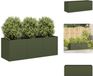 vidaXL Plantenbak 120x40x40 cm koudgewalst staal olijfgroen