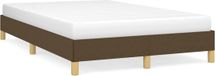 vidaXL Cadre de lit 120x190 cm Tissu Marron foncé