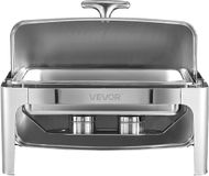 VEVOR Chafing Dish Set Voedselwarmer Roestvrij Staal 8.5L Rolltop Zilver