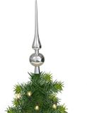 Othmar Decorations Kerstboom piek - zilver - 28 cm - kunststof