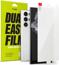 Ringke Dual Easy Film protecteur d'écran 2-pack adapté pour Samsung Galaxy S22 Ultra