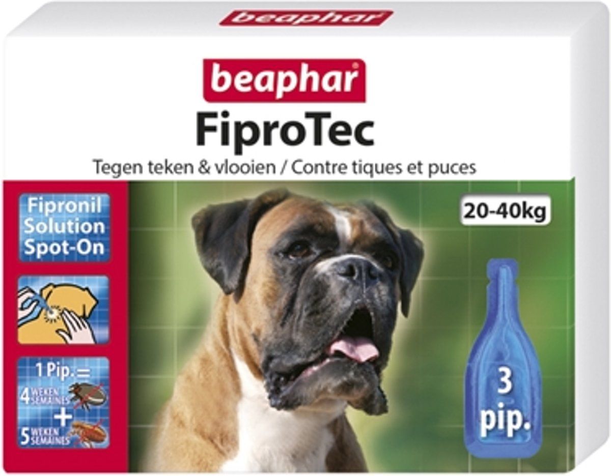 BEAPHAR Fiprodog 20-40 KG - Vlooien- en tekenbestrijding voor honden