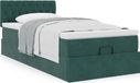 Maison Exclusive - Cadre de lit ottoman avec matelas, vert foncé, 100x200 cm, velours
