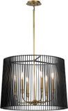 Kichler LED Kroonluchter | 6X E14 Max 60W | Dimbaar | Black & Natural Brass