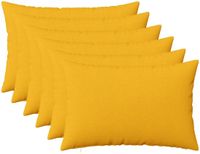 vidaXL Kussensloop 6 stuks Lichtgeel Katoensatijn 40 x 60 cm