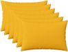 vidaXL Kussensloop 6 stuks Lichtgeel Katoensatijn 40 x 60 cm