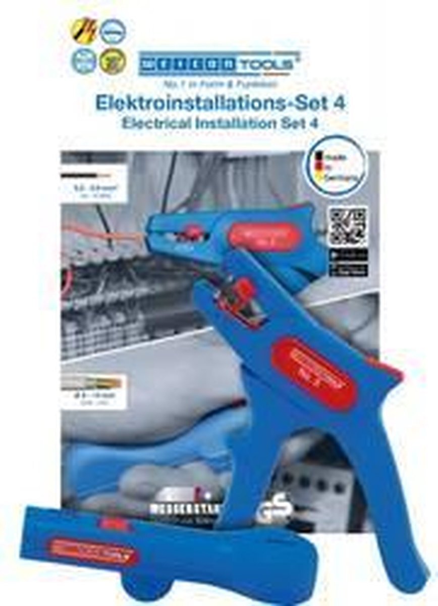 WEICON TOOLS elektrische installatieset 4: striptang nr. 5 en ronde kabelstripper nr. 13