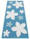 Horredsmattan 11415-0005 kunstvezel tapijt, bloemen, 70 x 250 cm, turquoise