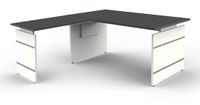 Kerkmann Hoekbureau Office desk 160cm antraciet hoogte verstelbaar