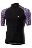 Sixs Koszulka Fancy Korte mouw Unisex XS Zwart/Rood/Blauw Polyester