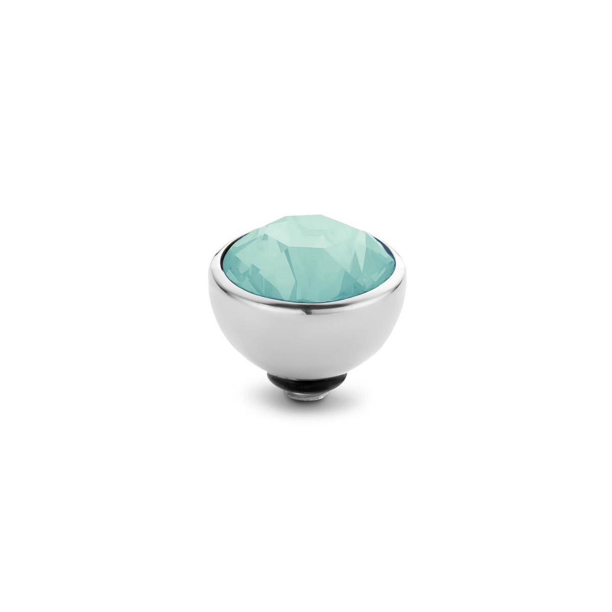 Melano jewelry Melano twisted steen rond - zilverkleurig + turquoise - dames - 8mm