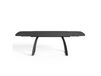 Table extensible 8-10 personnes céramique effet marbre noir 180cm
