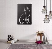 Homemania Wanddecoratie, staal, zwart, 30 x 0,15 x 45 cm