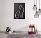 Homemania Wanddecoratie, staal, zwart, 30 x 0,15 x 45 cm