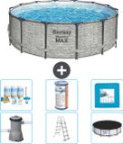 Bestway Rond Steel Pro MAX Zwembad - Steenprint - 427 x 122 cm
