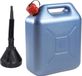 EDA Brandstof jerrycan - blauw - kunststof - 20 liters - incl. vul trechter - 39 cm