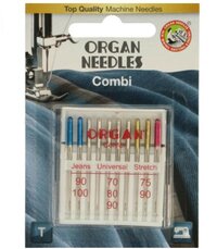 Organ Needles combi box, 10 naalden, naaimachine naalden