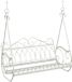 vidaXL Schommelbank van staal, 112 x 60 x 126,5 cm, antiek wit