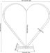 Arche de mariage en forme de cœur - Support décoratif en métal - Arrière-plan de cérémonie - Convient aux ballons et aux fleurs - Structure autoportante - Blanc
