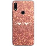 1001 coques Huawei P Smart Z Paillettes coeur bedrukt siliconen hoesje