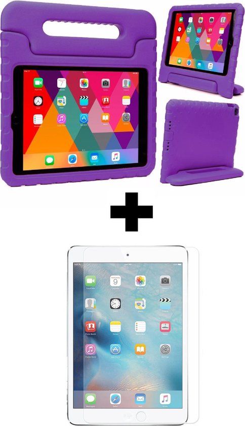 BTH Kinderhoes voor iPad Air 1 / 6 - Kidsproof - Paars