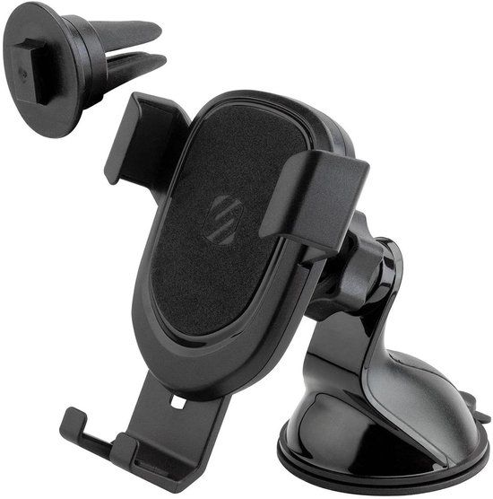 Scosche GravityDrop 3-in-1 Telefoonhouder Auto - Universeel - Dashboard / Voorruit / Ventilatierooster - Zwart