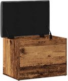 vidaXL Opbergbankje - 62x42x45 cm - Bewerkt Hout - Oud Houtkleurig