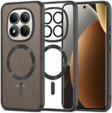 Techsuit Hoesje geschikt voor Xiaomi Redmi Note 15 Pro Plus / Xiaomi Poco M8 Pro - Luxury Crystal Back Cover - Geschikt voor MagSafe - Transparant/Zwart