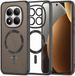 Techsuit Hoesje geschikt voor Xiaomi Redmi Note 15 Pro Plus / Xiaomi Poco M8 Pro - Luxury Crystal Back Cover - Geschikt voor MagSafe - Transparant/Zwart