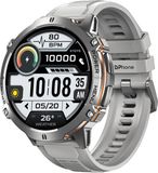 DrPhone ChronaX Max Rugged Smartwatch – 1.73” AMOLED – 100 Dagen Batterij – BT Bellen – SpO2 – GPS Tracking – 100+ Sportmodi – Roestvrij Stalen, PU Leren En Siliconen band - Zilver