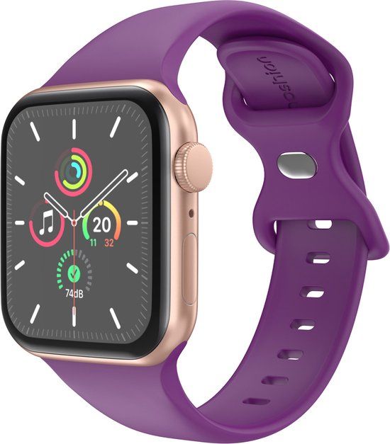 iMoshion Siliconen⁺ bandje Apple Watch 38/40/41mm - Paars - S/M