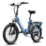 fafrees F20 Flex, opvouwbare elektrische stadsfiets, 20 inch, 36V 25Ah accu, Shimano 7-versnellingen, bereik tot 120 km, kleur: nevelblauw