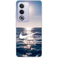 Oppo A80 nike logo blanc mer soleil Maniacase