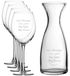 Set de 4 verres à vin personnalisés avec carafe