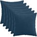 vidaXL - Kussensloop - 6 stuks - HEERLEN - Marineblauw - 30 x 30 cm - corduroy