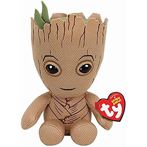 TY 41215 Guardians of The Galaxy Groot pluche, bruin/groen/zwart, 16 cm