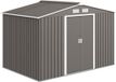 Outsunny Abri de jardin - Acier galvanisé - 2,7 x 1,8 mètre - Gris