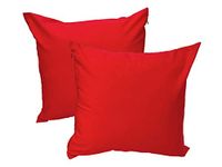 Lemos Home Kussensloop Kussenhoes Decoratieve kussen 2 stuks 100% katoen collectie concept, kleur & grootte naar keuze (kussensloop set van 2-40x40cm, rood)