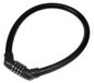 ULACLOCK Ulac A600S Fietsslot veiligheidskoffer, siliconen, kabelslot, zwart, fiets, skateboard, scooter, 70 cm, kabel x 18 mm, 4 cijfercombinatie